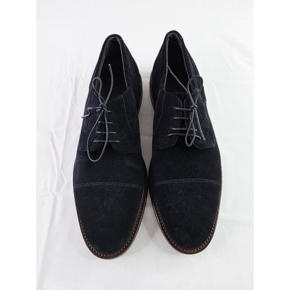 how to place ribbons on dress blues Attorney Derby Midnight Blue Leather Shoes 9